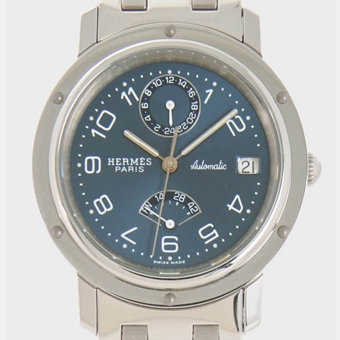 HERMES エルメス レプリカ クリッパー CL5.710.630/3757 オートマチック パワーリザーブ ブルー メンズ